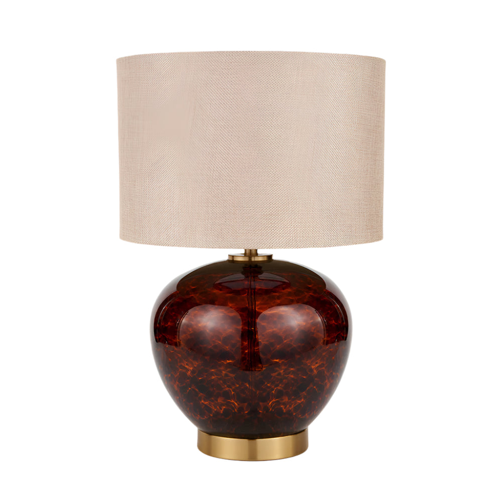 Lucien Red Tortoiseshell Glass Table Lamp